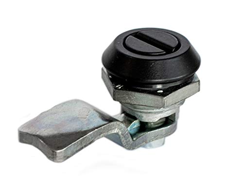 Lot of 8 Black Steel Quarter Turn Cam Lock Latch (For Enclosures, HVAC, Generators, Boxes, Cabins, Cabinets) - Operates by Screwdriver - IP65 - Totally Dust Tight - Waterproof - 060.44.120