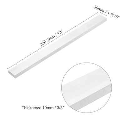 MECCANIXITY Square Aluminum Flat Bar, 3/8" (10mm) Thick x 1-3/16" (30mm) Width x 13" (330.2mm) Long 6063 Aluminum Flat Plate Solid New Mill Stock Silver for Industrial Building - size: 3/8" x 1-3/16" x 13"