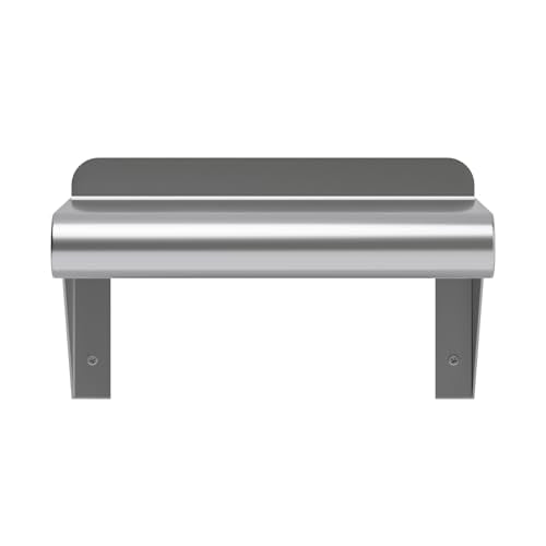 AmGood Narrow 6 in. Deep x 10 in. Wide Stainless Steel Wall Mount Shelf with Backsplash - Bathroom, Restroom & Spice Storage | NSF 18-Gauge 430, Holds 120 lbs | Bullnose Edge, Brackets Included - size: 6 in. x 10 in.