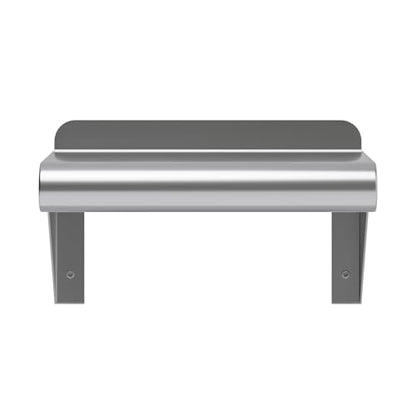 AmGood Narrow 6 in. Deep x 10 in. Wide Stainless Steel Wall Mount Shelf with Backsplash - Bathroom, Restroom & Spice Storage | NSF 18-Gauge 430, Holds 120 lbs | Bullnose Edge, Brackets Included - size: 6 in. x 10 in.