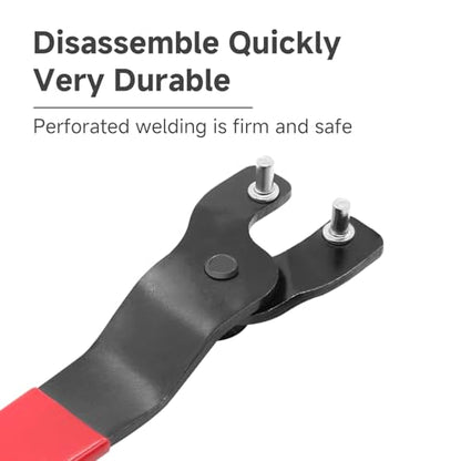 OLIREXD Angle Grinder Universal Adjustable Pin Wrench for Angle Grinder Machine (1, Red) - color: Red