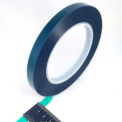 High Temp Masking Supply 3/8" x 72 Yards 400ºF Green Polyester PET Tape - size: 3/8" Wide X 72 Yards Long
