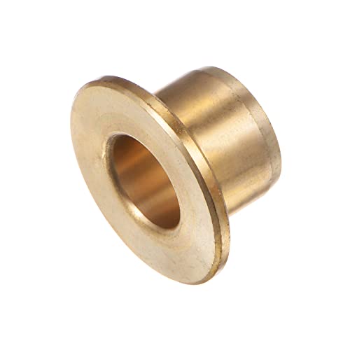 HARFINGTON 2pcs Flange Bearing Sleeve 10mm Bore 14mm OD 12mm Length 2mm Flange Thickness Bronze Bushing Self-Lubricating Bushings Sleeve for Industrial Equipment - size: 10mmx14mmx12mm