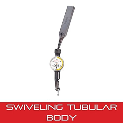 Starrett 711 Last Word Dial Test Indicator, .030" Range, .001" Graduation - size: 0-0.03", White Dial, style: 0.001" Graduation