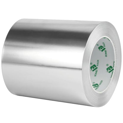 BOMEI PACK Heavy-Duty Aluminum Foil Duct Tape - 5" x 35 Yds, High-Temp Seal for HVAC, Dryer Vents & Insulation, Stops Air Leaks & Resists Extreme Heat for Home Repair, Silver - size: 125mm