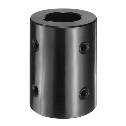 uxcell Shaft Coupling, 1-1/8" Bore 2-1/8" OD 3" Length Black Oxide Plated ASTM1045 Steel Rigid Coupling for 3D Printers Motor Wheel(4 Set Screws) - size: 1-1/8" Bore 2-1/8" OD 3" Length