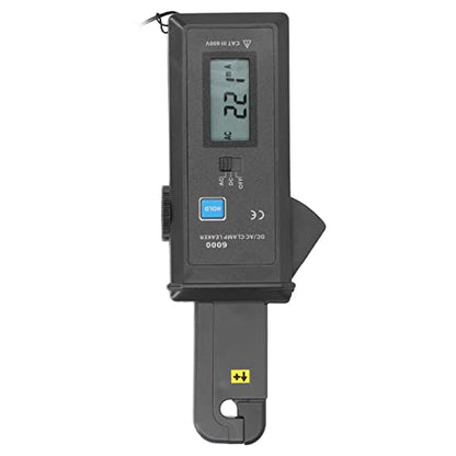 Current Tester, AC DC Clamp Leaker Leakage Current Tester 0mA‑60.0A 99 Units Digital Clamp Meter