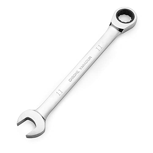 FLZOSPER 11mm Metric Ratchet Wrench,Box End Head 72-Tooth Ratcheting Combination Wrench Spanner - size: 11mm