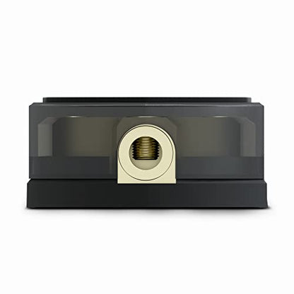 DS18 DB1030 Distribution Ground Block - 1 x 0GA in/ 3 x 0GA Out, Nickle Plated Internal Materials, High-Strength Heat Resistant Plastic Housing, Oversized Screws for Secure Connections (1 in 3 Out) - size: Single, style: 1X0GA in - 3X0GA Out