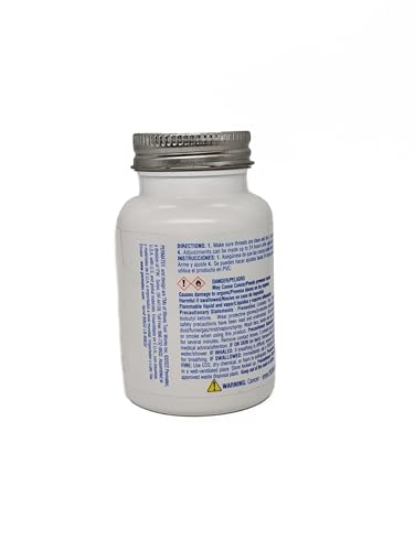Permatex 80632 Thread Sealant with PTFE, 4 oz., Cream - size: 4 Fl. Oz.