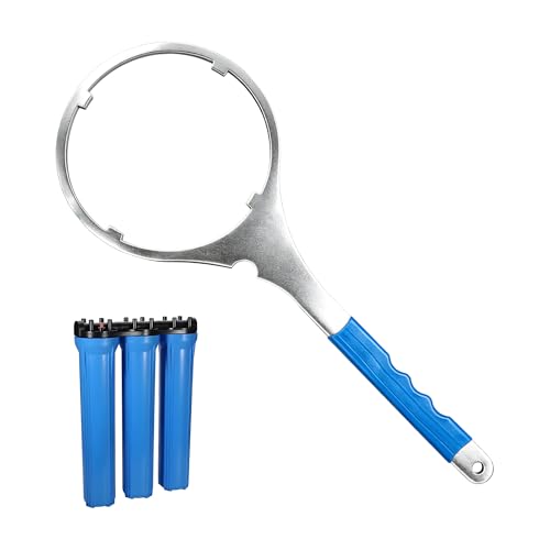 SPBW-2 Heavy Duty Metal Water Filter Wrench – Fits 6.28" Big Blue Housings, Compatible with 3M Cuno Aqua Pure, Non-Slip Ergonomic Grip for Easy Whole-House Filter Changes