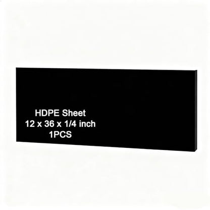 HDPE Sheet 1/4-12" x 36" High Density Polyethylene Sheets with Protective Film 1/4 Thick HDPE Plastic Sheet Board Solid Plastic Block for Flat Panel DIY Projects Machining Home (Black) - color: Black, size: 12“x36"x1/4"