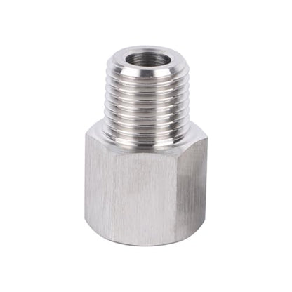 Stainless Steel M16*1.5 Female x 3/8" NPT Male Adapter Pressure Gage - size: M16*1.5 Female x 3/8" Male NPT