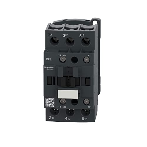 Schneider Electric - Easy TeSys DPE IEC Contactor - Non Reversing Contactors for Resistive Load and Motor Control Applications up to 38A/690V AC,20HP at 480V AC,3 Poles (3NO),120V 50/60Hz Coil,DPE38G7 - size: 20HP 460V