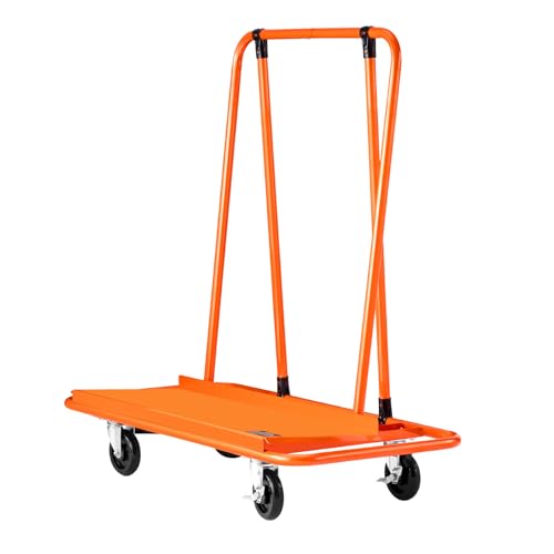 VEVOR Heavy-Duty Panel Dolly, Drywall Cart Features 45.28" x 21.8" Deck & 5" Swivel Wheels, Drywall Sheet Cart, Handling Wall Panel, Sheetrock, Lumber, Ideal for Garage, Home, Warehouse