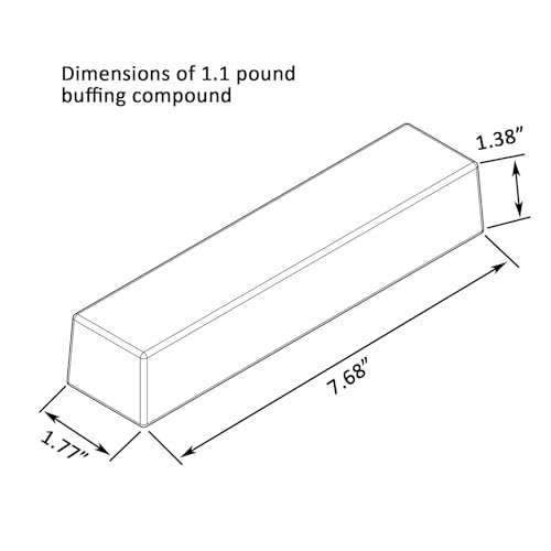 1.1 Pound White Stainless Steel Polishing Buffing Compound Bar 1pc - color: White