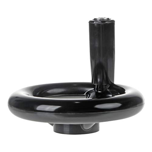 3.94'' Hand Wheel Black w Revolving Handle 3 Spoked 12mm Hole Adjustment Round Handwheel for Milling Machine - size: 100mm Dia.