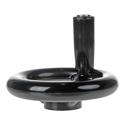 3.94'' Hand Wheel Black w Revolving Handle 3 Spoked 12mm Hole Adjustment Round Handwheel for Milling Machine - size: 100mm Dia.