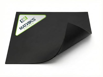MATNIKS Neoprene Rubber Sheet, Heavy Duty, High Grade 60A, Black, 12x12-Inch by 1/16" (+/- 5%) for Plumbing, Gaskets DIY Material, Supports, Leveling, Sealing, Bumpers, Protection, Flooring - size: 1/16-inch by 12in x 12in