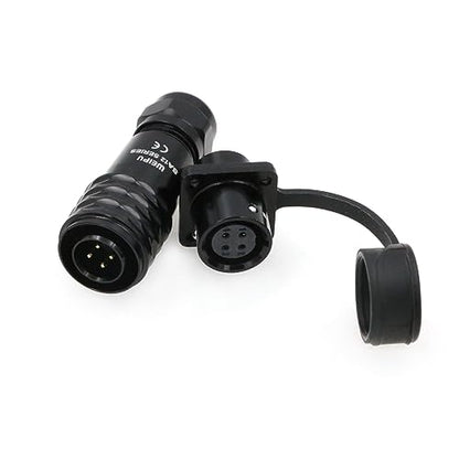 SZRMCC WEIPU SA12 4Pin Waterproof Connector 12mm Push Pull Solder Aviation Wire Connector Male Plug Female Socket for Automotive Industrial Electrical (4 Pin 5A) - size: 4 Pin 5A