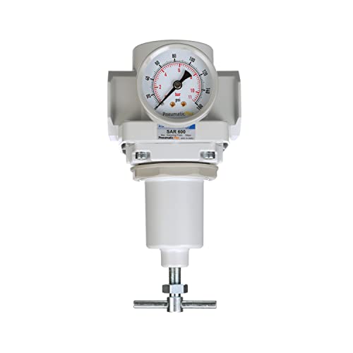 PneumaticPlus SAR600T-N10BG Air Pressure Regulator, 1" NPT, T-Handle - size: 1" NPT