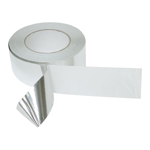 J.V. Converting JVCC AF20 Aluminum Foil Tape – 2 mil Linered, Venture Formula Acrylic, 73 oz/in Adhesion, -22°F to 248°F, HVAC Duct Sealing & Insulation Repair Aluminum Tape (Silver, 1 in. x 50 yds.)