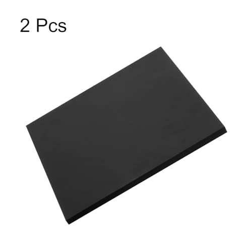 MECCANIXITY 2Pcs UHMW Sheet Ultra High Molecular Weight Polyethylene Sheet, 1/2" Thick Hard HDPE Plastic Sheet Board for Marine Board,DIY Craft, Marine Plywood 12" x 12" Black - color: Black, size: 1/2" x 12" x 12"