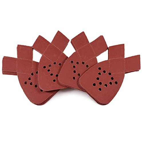 20 Pcs Mouse Detail Sander Sandpaper 240 Grit 12 Hole Mouse Sander Pads with 2 Extra Tips for Replacement Hook and Loop Sandpaper Triangle Sanding Sheets Aluminum Oxide Sanding Pads - style: 240 Grit