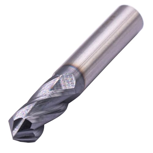 4 Flute 90° Solid Carbide Drill Mill Set(2Pcs, 3/8"), AlTiN Coated - size: 2Pcs 3/8"