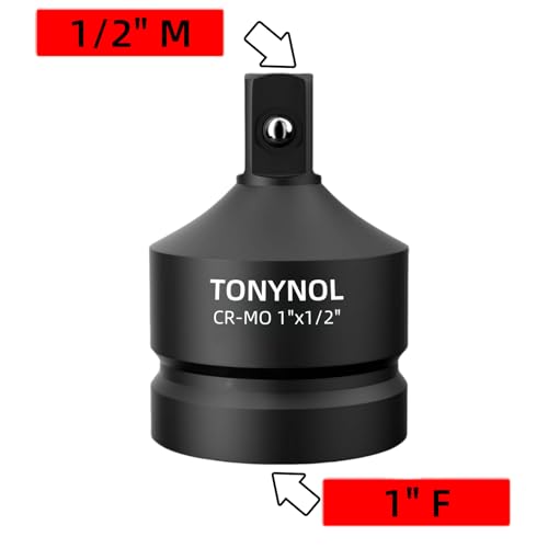 TONYNOL Impact Socket Adapter,1" F to 1/2" M,1PC - size: 1" F to 1/2" M Adapter