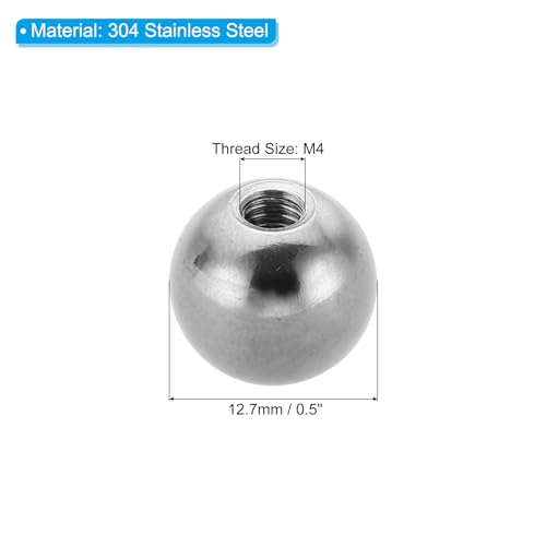 PATIKIL M4x12.7mm Ball Nuts Knob 2 Pcs Female Thread Blind Hole Screw Cap - size: M4x12.7mm