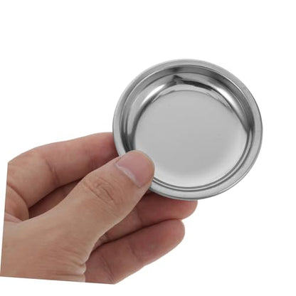 Stainless Steel Tea Bag Coasters 6 Pack Round Drip Saucers