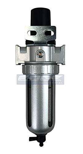 IN-LINE COMPRESSED AIR FILTER REGULATOR COMBO PIGGYBACK, POLY BOWL AND METAL BOWL GUARD, 5 MICRON ELEMENT, ADJUSTABLE FROM 7 TO 145 PSI (3/8" NPT) - style: 3/8" NPT