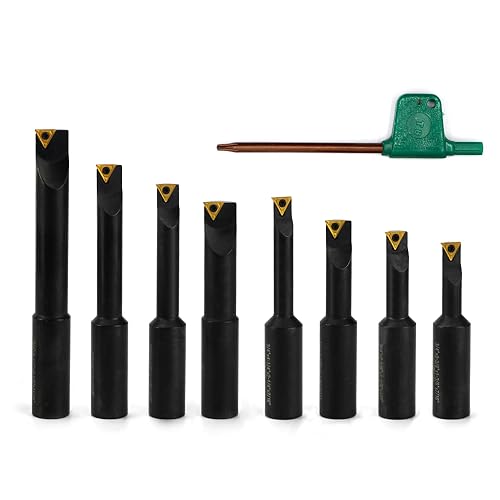 8 Pcs 3/4" Round Shank Indexable Boring Bar Set