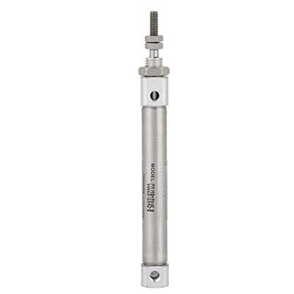 Oumefar 45mm Stroke Pneumatic Cylinder Piston Double-Acting Air Cylinder Single Threaded Rod M4*0.7 Stainless Steel Cylinder with Matching Nuts