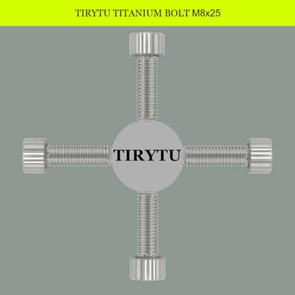 M8x25 Titanium Bolts Socket Head Cap Screw, Natural Color, 4PC - color: Natural Titanium, size: M8X25