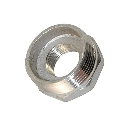 1-1/2" Male NPT to 3/4" Female NPT Female Reducing/Reducer Bushing Pipe Fitting,Adapter,Stainless Steel SS 304 Hex Bushing - size: 1-1/2" Male to 3/4" Female