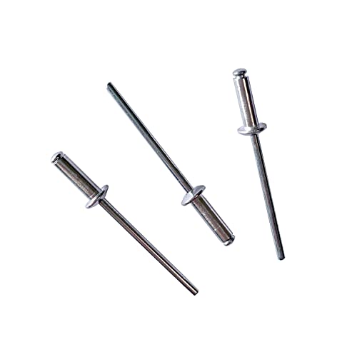 Maozaa 100Pcs 1/8" x 3/8" Aluminum Blind Rivets, Pop Rivets, Silver - color: Silver, size: 1/8" x 3/8"