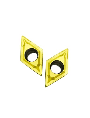 Carbide Inserts for Lathe Tool Holder - 10PCS DCMT21.51 Indexable Solid Carbide Turning Insert Blade - style: 20PCS DCMT070204 yellow