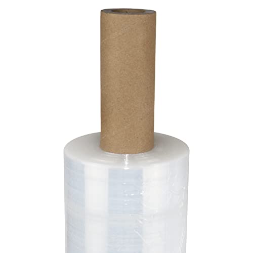 BOMEI PACK Stretch Film Wrap - Industrial Clear Plastic Stretch Wrap 1000 Feet 80 Gauge 4 Packs with Handle, Pallet Wrap for Packing, Moving Supplies, Packing Wrap Plastic Roll 15 Inches