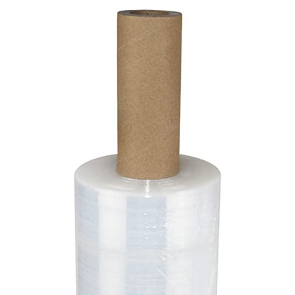 BOMEI PACK Stretch Film Wrap - Industrial Clear Plastic Stretch Wrap 1000 Feet 80 Gauge 4 Packs with Handle, Pallet Wrap for Packing, Moving Supplies, Packing Wrap Plastic Roll 15 Inches