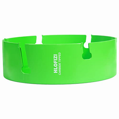 8-1/4 Inch Carbide Tipped Hole Saw 8.25" Multi-Material Hole Cutter with Arbor for Wood, Drywall, Plastic, PVC, Fiberglass, 5X Faster, Green - size: 8-1/4 In.