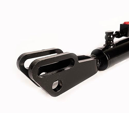 Spare Parts Holland Hydraulic Side Link 2.36"/1.57" – 3.94" Stroke – Min Length 17.7", Max Length 21.7" – With Locking Valve and 33.5" Hoses – Black Painted – Fits Tractors - size: Min-Max: 17-3/4" , 21-5/8"