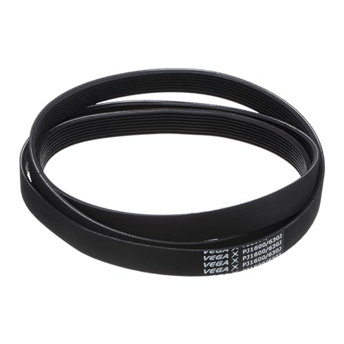 uxcell 630J8 PJ V-Ribbed Belt 8 Ribs 63" Length x 0.74" Width x 0.14" Thick, EPDM Poly V Belt, Industrial Transmission Serpentine Belt - size: 630J8