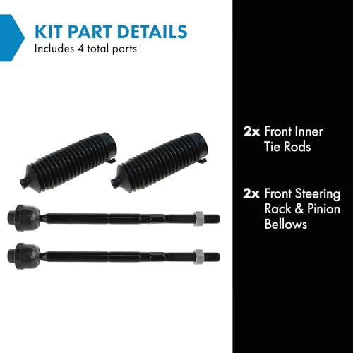 TRQ Front Driver & Passenger Side Steering Kit Steering Rack & Pinion - style: PSA27284