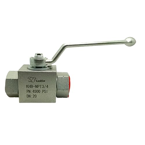 LX Hydraulic High Pressure Ball Valve 3/4" NPT 4650PSI Hydraulic Valve Shut-Off KHB Hydraulic Ball Valve - size: LX-KHB-3/4"NPT