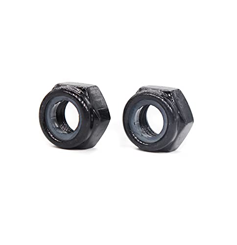 30Pcs M6-1.0mm Black Zinc Plated Nylon Lock Nuts Inserted Hex Self Clinching Nuts - size: m6