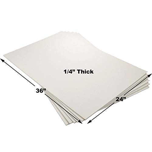 Ceramic Fiber Board Insulation, 2300F-Rated, 36" x 24" x 1/4", Pack of 6, for Boiler, Stove, Forge, Kiln, Baffle Board, 1028 - size: 1/4" x 36" x 24"
