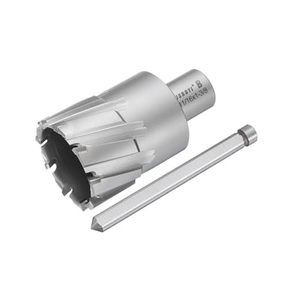HARFINGTON Annular Cutter 1-11/16" Dia 1-3/8" Depth 3/4" Shank TCT Cutting Drill Bits with Pin for Magnetic Drill Press - size: 1-11/16" x 1-3/8"