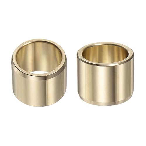 HARFINGTON 2pcs Sleeve Bearings 1" Bore 1-1/4" OD 1" Length Wrapped Oilless Bushings Brass Alloy for Transmission Conveyor Systems - size: 1" x 1-1/4" x 1"